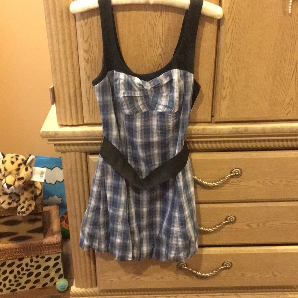 Dress blue plaid great little dress